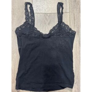 gap lacey womens small black tank top